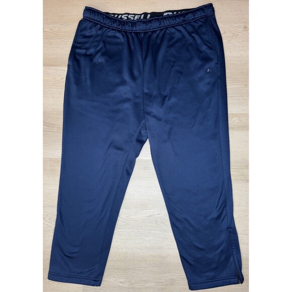 Russell Dri-Power 360 Jogger Pants Mens 2XL Athletic Navy Blue Stretch (46-48) - Picture 2 of 8